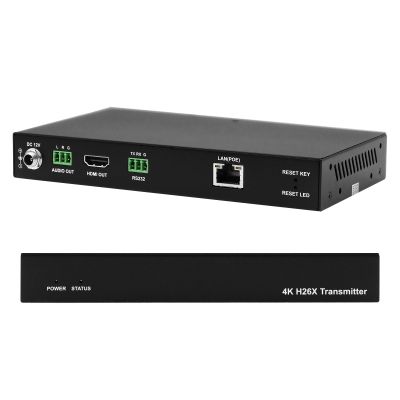 4K HDMI Extender Matrix Over IP Up to 120m 394ft, Video Wall Up to 16X16, Support Many to Many, One to Many, One to One, Plug & Play, APP Control Seamless Switching, PoE, RS232, Audio, Transmitter