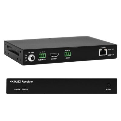 4K HDMI Extender Matrix Over IP Up to 120m 394ft, Video Wall Up to 16X16, Support Many to Many, One to Many, One to One, Plug & Play, APP Control Seamless Switching, PoE, RS232, Audio, Receiver