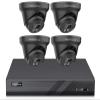 Panoeagle 4K Poe Security Camera System, 4K 8CH PoE NVR, 4PCs x 8-Megapixel Turret IP Cameras Black, Smart Human Vehicle Detection, 98ft Full-Color Night Vision, Two Way Audio, No HDD view 1