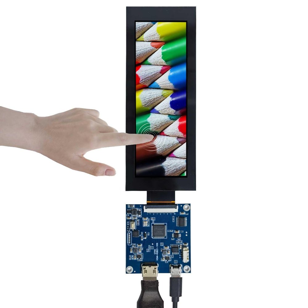 FanyiTek 4.58" 4.58 inch 320x960 700 nits Capacitive Touch Sensor Panel LCD Square Screen and Controller Board 40 pins