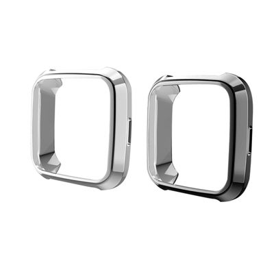 BIUDECO 2pcs Watch Case TPU Plating Protective Cover Full Body Screen Protector Shockproof Scratch Resistant