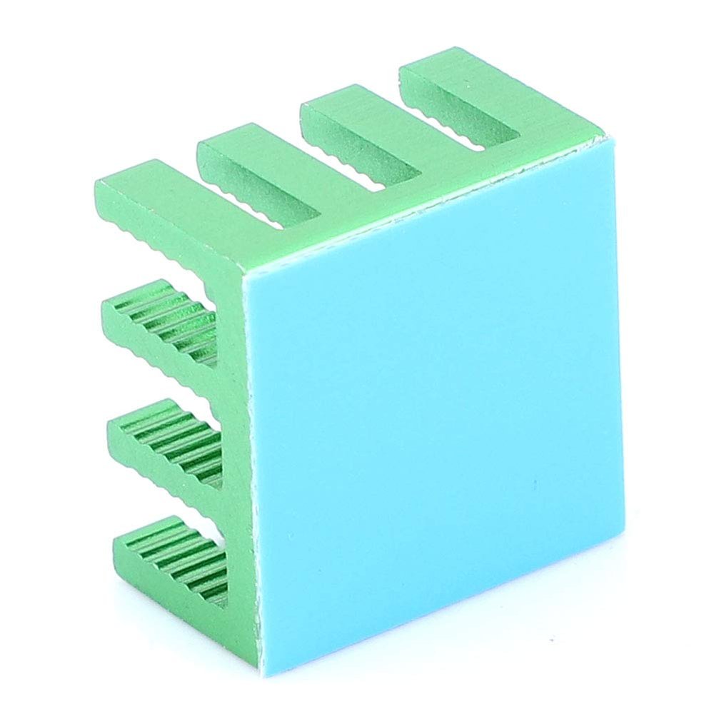 NDNCZDHC 20PCS Heat Sink 14x14x8mm Aluminum Heatsink Module with Heat Conduction Back Sticker (Green)