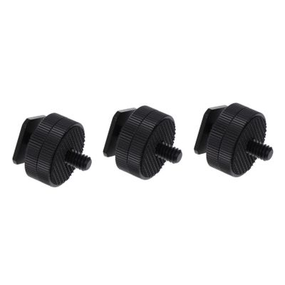 Hoement 3pcs Hot Shoe Mount Adapter Set Double Layer Metal Flash Shoe Mount for DSLR Camera Tripod Screw Adapter
