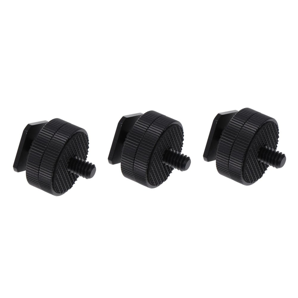 Hoement 3pcs Hot Shoe Mount Adapter Set Double Layer Metal Flash Shoe Mount for DSLR Camera Tripod Screw Adapter