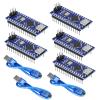 YELUFT 5pcs Nano V3.0 Board with USB Cable ATmega328P MCU CH340G USB to Serial Chip 5V 16M Microcontroller Compatible with Arduino IDE(Soldered, Type-C Port) view 1