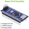 YELUFT 5pcs Nano V3.0 Board with USB Cable ATmega328P MCU CH340G USB to Serial Chip 5V 16M Microcontroller Compatible with Arduino IDE(Soldered, Type-C Port) view 2