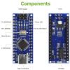 YELUFT 5pcs Nano V3.0 Board with USB Cable ATmega328P MCU CH340G USB to Serial Chip 5V 16M Microcontroller Compatible with Arduino IDE(Soldered, Type-C Port) view 4