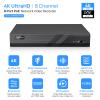 Panoeagle 4K Poe Security Camera System, 4K 8CH PoE NVR, 4PCs x 8-Megapixel Turret IP Cameras, Smart Human Vehicle Detection, 98ft EXIR 2.0 Night Vision, Two Way Audio, No HDD view 3