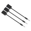 3PCS USB to 3.5MM Aux Audio Cable for 12V Vehicle MP3/CD Player Compatible Black view 1