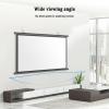 30" 40" 50" 60" 72" Manual Pull Down Projector Screen Home Theater Projection Screen 4K HD Movie Screen, for Indoor Outdoor, 4:3 16:9 Format, Easy Roll Up, Projection Screen Black Backing Movie Screen view 2