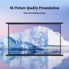 30" 40" 50" 60" 72" Manual Pull Down Projector Screen Home Theater Projection Screen 4K HD Movie Screen, for Indoor Outdoor, 4:3 16:9 Format, Easy Roll Up, Projection Screen Black Backing Movie Screen view 3