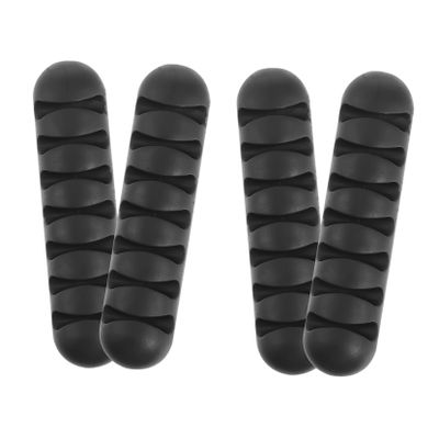 Angoily 4pcs Adhesive Cable Clips Cord Organizers for Tabletop Tidy up USB Wires for Desktop Phone and Electronics