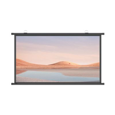 30" 40" 50" 60" 72" Projection Screen 4K HD Home Theater Projector Screen Manual Pull Down Movie Screen for Indoor Outdoor, Anti-Crease, Easy Roll Up, Home Theater Projection Screen(Black 30",4:3)