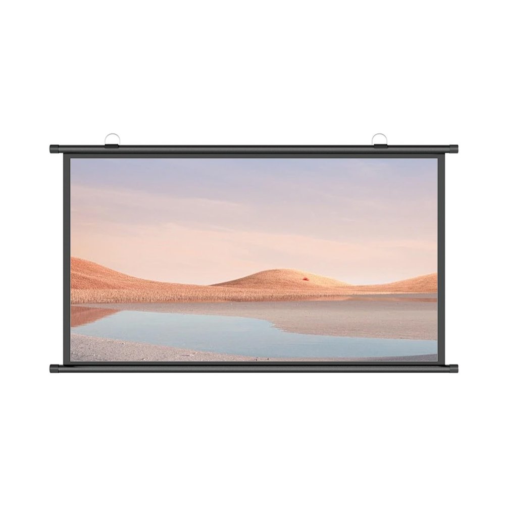 30" 40" 50" 60" 72" Projection Screen 4K HD Home Theater Projector Screen Manual Pull Down Movie Screen for Indoor Outdoor, Anti-Crease, Easy Roll Up, Home Theater Projection Screen(Black 30",4:3)