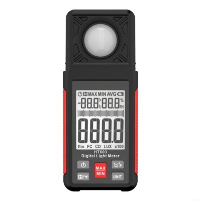 Digital Illuminance Meter Light Meter HT603, Handheld Ambient Temperature Measurer With LCD Display And Quick Response Time For Accurate Light Measurements