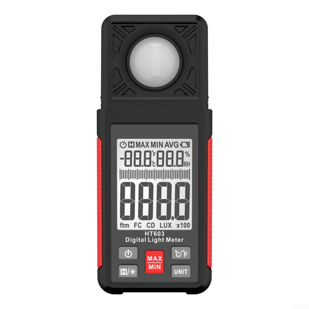 Digital Illuminance Meter Light Meter HT603, Handheld Ambient Temperature Measurer With LCD Display And Quick Response Time For Accurate Light Measurements