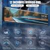 10" 4K Mirror Dash Cam Rear View Mirror Camera, Full HD Car Camera - WiFi Dash Cam Front and Rear for Cars & Trucks with Night Vision, Parking Assistance, G-Sensor, Included 128G Card & GPS (10 inch) view 2