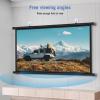 4:3 16:9 Retractable Projector Screen, Manual Pull Down Projector Screen, 4K Full HD, Anti-Crease, for Home Theater Office Game Movie Screen, Projection Screen Black Backing Movie Screen(Black 40",4:3 view 2