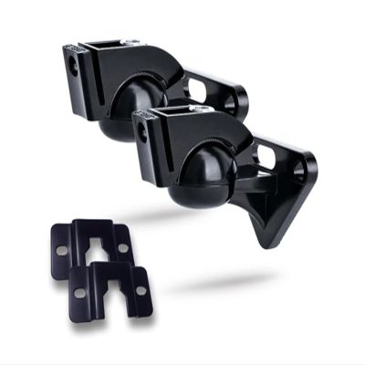 ADPVRLUQ 1 Pair (2 Pieces) R5 zinc Alloy Wall Mount Bracket Surround Speaker Stand Swivel tilt Rotation Speaker Hanger Load 5 kg