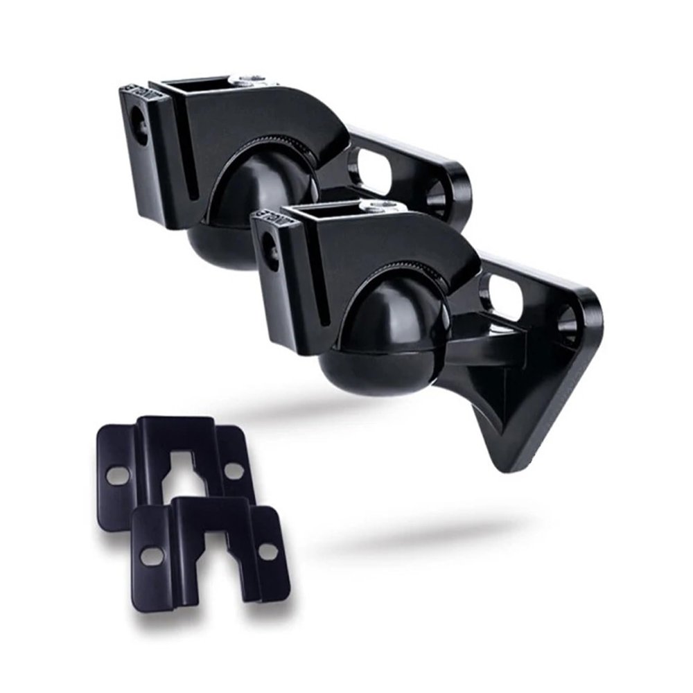 ADPVRLUQ 1 Pair (2 Pieces) R5 zinc Alloy Wall Mount Bracket Surround Speaker Stand Swivel tilt Rotation Speaker Hanger Load 5 kg