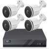 Panoeagle 4K Poe Security Camera System, 4K 8CH PoE NVR, 4PCs x 8-Megapixel Bullet IP Cameras, Smart Human Vehicle Detection, 98ft EXIR 2.0 Night Vision, Two Way Audio, No HDD view 1