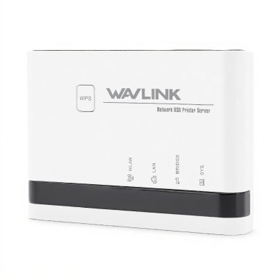 Wireless Print Server, 10/100Mbps Ethernet to USB 2.0 Network Print Server, Share up to 4 Printers, Ethernet USB Printer Server Adapter for 8 10 11, for OS X (with Power Cord)