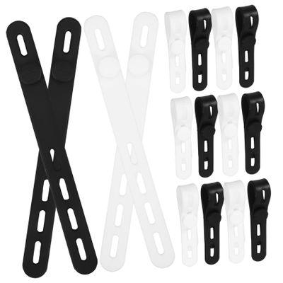 Angoily 20pcs Reusable Silicone Cable Ties Wire Organizers for Desk Home Office and Travel Cord Management Straps and Cables and Wires