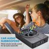 2025 10" 800W Car Component Subwoofers, Powered Truck Subwoofer with Amplifier | Ultra-Thin 10 Inch Sub with Blue LED Ambient Light for Cars & Trucks view 3