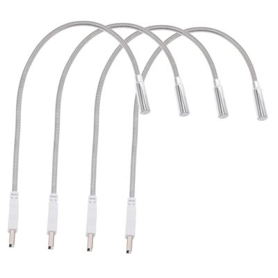 Housoutil 4pcs Night Light Flexible Tube Keyboard Light Powered Keyboard Lamp for Laptop