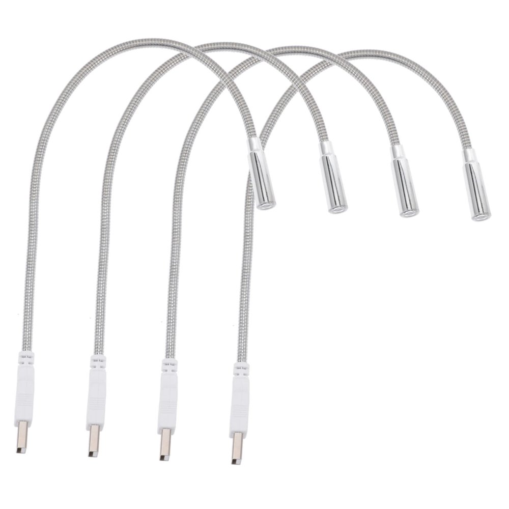 Housoutil 4pcs Night Light Flexible Tube Keyboard Light Powered Keyboard Lamp for Laptop