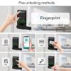Fingerprint Door Lock and Handle, Smart Keyless 5 in 1 Door Lock with Touch Screen Keyboard, Fingerprint, Card, Key, App view 2