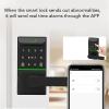 Fingerprint Door Lock and Handle, Smart Keyless 5 in 1 Door Lock with Touch Screen Keyboard, Fingerprint, Card, Key, App view 3
