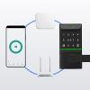 Fingerprint Door Lock and Handle, Smart Keyless 5 in 1 Door Lock with Touch Screen Keyboard, Fingerprint, Card, Key, App view 4