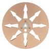 1/4 7 Inch Empty Reel Tape, 8 Holes Aluminum Alloy Open Reel Sound Tape Empty Reel for Reel to Reel for Studer, Stable and Rugged (Gold) view 1