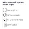 Vvikizy USB C to 3.5mm Headphone Adapter Silver Plated Copper 384KHZ 32 Bit USB C to 3.5mm Sound Dongle Cable Cord for S24 S23 S22 view 2