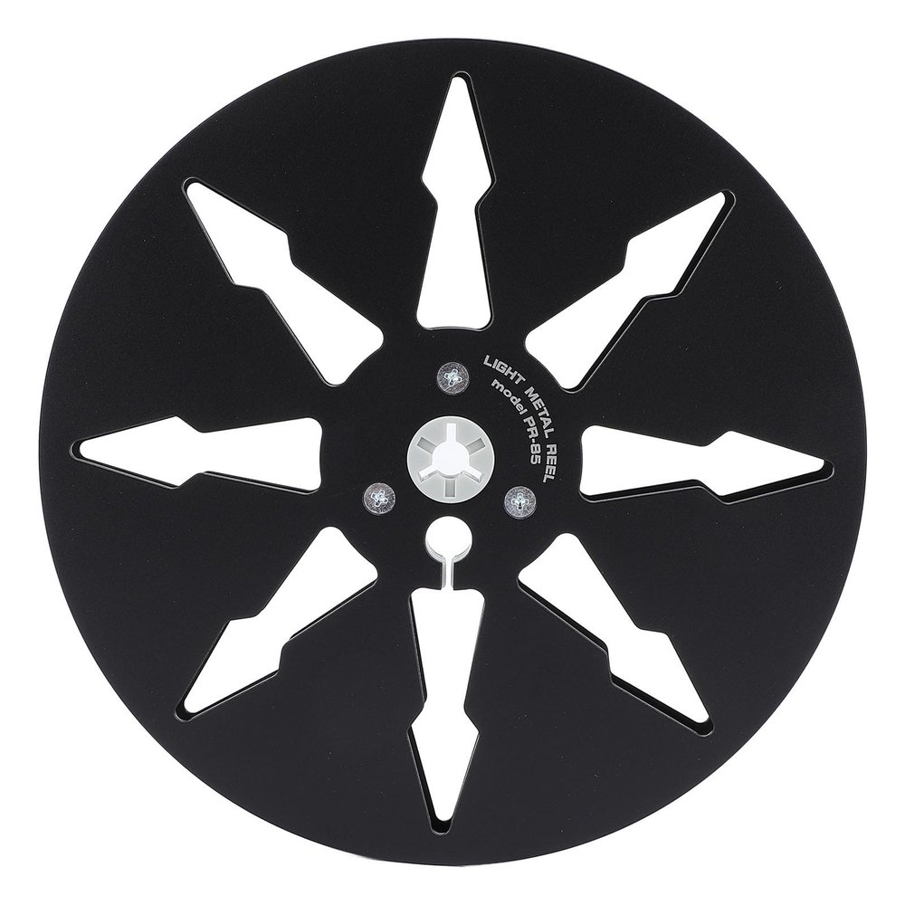 1/4 7 Inch Empty Reel Tape, 8 Holes Aluminum Alloy Open Reel Sound Tape Empty Reel for Reel to Reel for Studer, Stable and Rugged (Black)