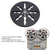 1/4 7 Inch Empty Reel Tape, 8 Holes Aluminum Alloy Open Reel Sound Tape Empty Reel for Reel to Reel for Studer, Stable and Rugged (Black) view 3