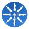 1/4 7 Inch Sound Tape Empty Reel, Aluminum Open Reel Sound Tape Empty Reel with 8 Hole for Studer Reel to Reel Tape Players, No Drilling Required (Blue) view 1