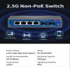 ZOZ03Y0 4 8 Port 2.5G Ethernet Switch None PoE Network Switch with 2 * 10G SFP Port for IP Camera/CCTV Security(Hi-K0402WS UK Plug) view 3