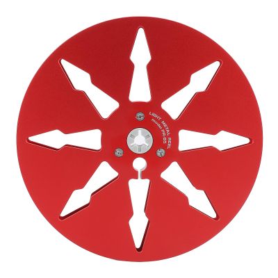 1/4 7 Inch Sound Tape Empty Reel, Aluminum Open Reel Sound Tape Empty Reel with 8 Hole for Studer Reel to Reel Tape Players, No Drilling Required (Red)