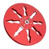 1/4 7 Inch Sound Tape Empty Reel, Aluminum Open Reel Sound Tape Empty Reel with 8 Hole for Studer Reel to Reel Tape Players, No Drilling Required (Red) view 4