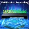 ZOZ03Y0 10Gbps 8 Port Ethernet Switch 10000Mbps Network Switcher 160G Bandwidth Networking Hub Internet Splitter Plug and Play view 3