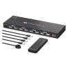L6AS0F7 8K 60Hz HDMI 2.1 KVM Switch 1 Monitors 4 Computers 4K 144Hz 4x1 USB 3.0 KVM Switch for 4 PC Share Keyboard Mouse(SW540-3,EU Power Adapter) view 1
