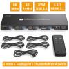 L6AS0F7 8K 60Hz HDMI 2.1 KVM Switch 1 Monitors 4 Computers 4K 144Hz 4x1 USB 3.0 KVM Switch for 4 PC Share Keyboard Mouse(SW540-3,EU Power Adapter) view 3