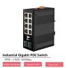 ZOZ03Y0 Industrial Ethernet Switch Gigabit POE Industrial Switch Fast Network 10 Port 10/100/1000Base-T DIN IP40 Outdoor Network Switch(4-POE 2-SFP) view 2