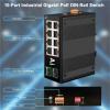 ZOZ03Y0 Industrial Ethernet Switch Gigabit POE Industrial Switch Fast Network 10 Port 10/100/1000Base-T DIN IP40 Outdoor Network Switch(4-POE 2-SFP) view 3