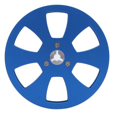 1/4 5 Inch Empty Reel to Reel Tape, 6 Hole Aluminum Alloy Reel Sound Recording for Open Reel Sound Deck, Opening Machine Parts (Blue)