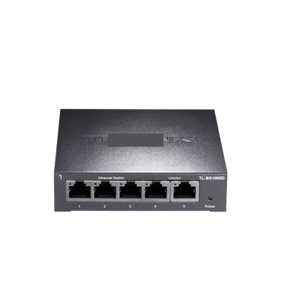 ZOZ03Y0 5 Port Gigabit Ethernet Switch 1000BASE-T Network Switcher Plug and Play Networking Hub Internet Splitter TL-SG1005D(EU Adapter)
