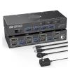 Y0S3QZ1 Dual Display USB 3.0 HDMI Dual Monitor KVM Switch Simulation EDID HDMI Extended Display Switcher for 3 Computers Share 2 Monitor(302AS EU Plug) view 1