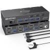 Y0S3QZ1 Dual Display USB 3.0 HDMI Dual Monitor KVM Switch Simulation EDID HDMI Extended Display Switcher for 3 Computers Share 2 Monitor(302AS EU Plug) view 2